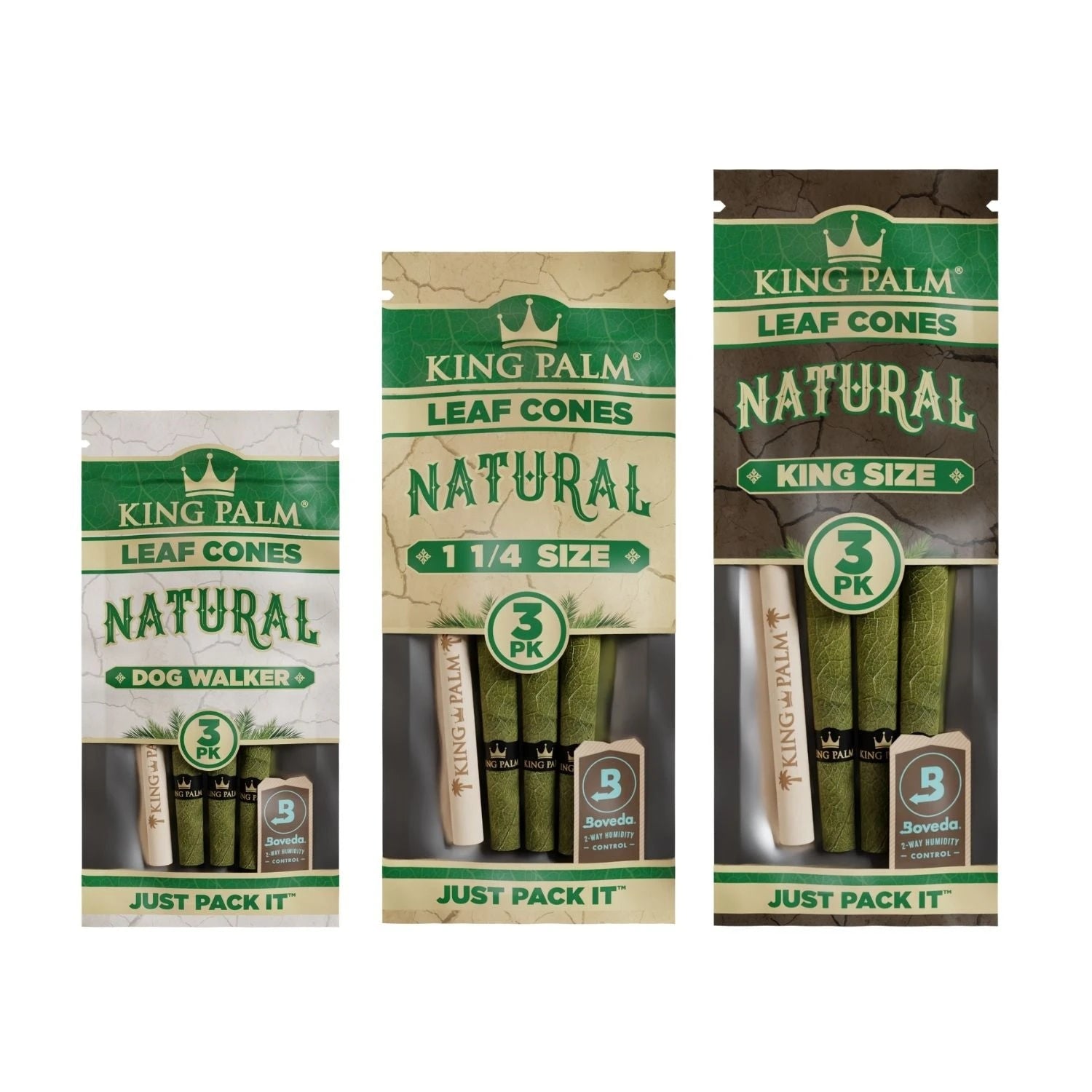 King Palm PreRolled Palm Cones (3 Stück) - Natural King Palm